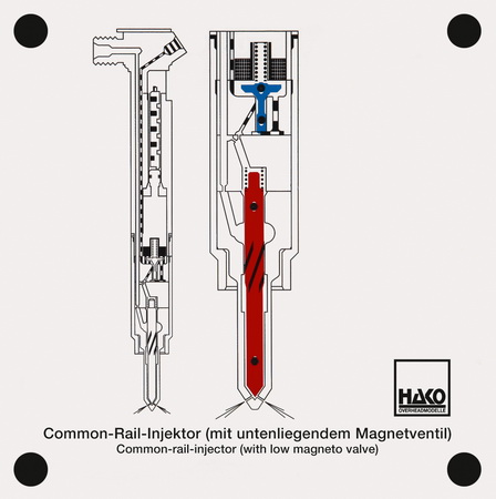 Common-Rail-Injektor (mit untenliegendem Magnetventil)